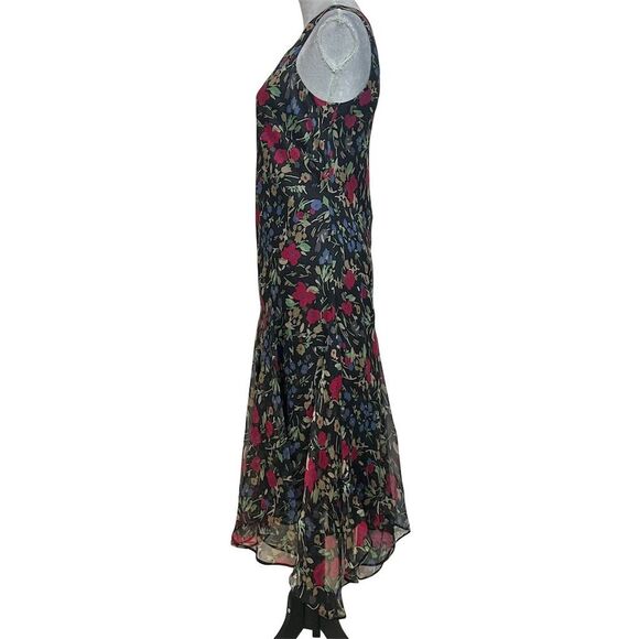 Ralph Lauren Petite Floral Sleeveless V-Neck Flowy Midi Dress 10 Whimsical - Picture 5 of 11